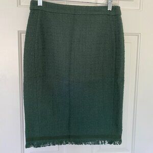 NWT JCREW Tweed pencil skirt with fringe